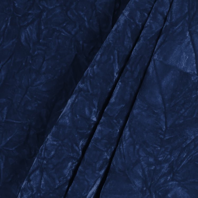 Alpine Crushed Velvet Navy | Medium Weight Velvet Fabric | Home Decor  Fabric | 54 Wide